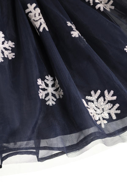 Molo Cyrus Long Sleeve Dress - Snowflakes
