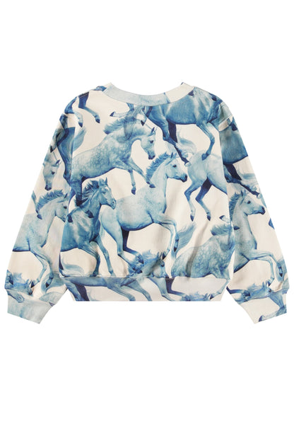 Molo Marge Sweatshirt - Blau Ponies