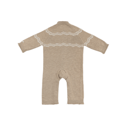 Donsje Guillaume Merino Wool Jumpsuit Bears - Latte Melange