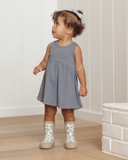 Quincy Mae Ribbed Tank Dress - Ocean