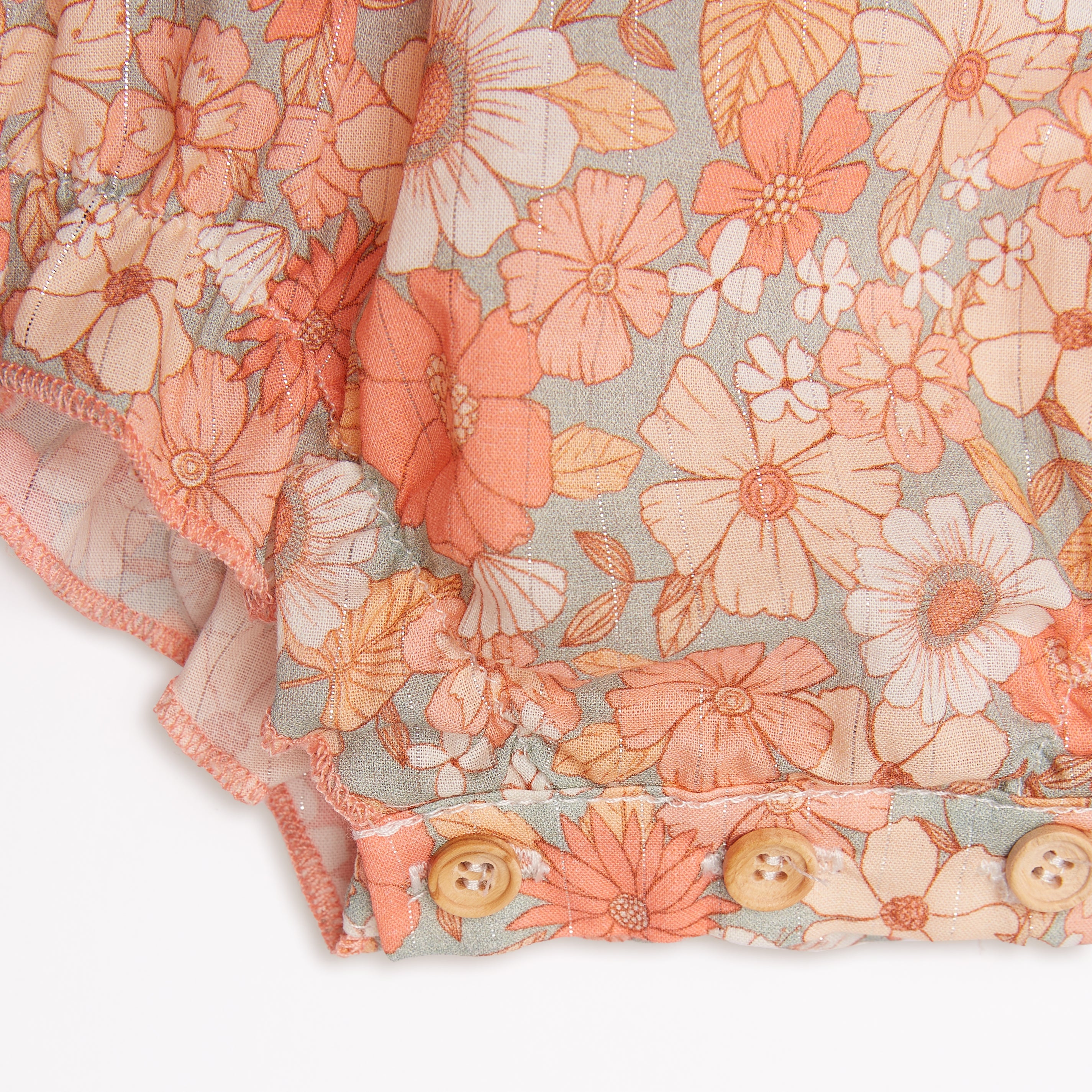 Tocoto Vintage Floral Print Straps Bodysuit - Pink