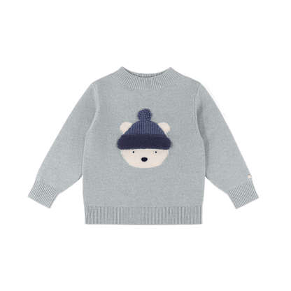 Donsje Denn Merino Wool Sweater Polar Bear - Cloud Blue Melange