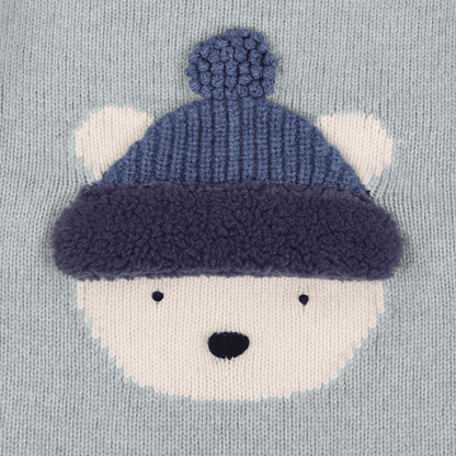 Donsje Denn Merino Wool Sweater Polar Bear - Cloud Blue Melange