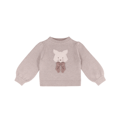 Donsje Denna Merino Wool Sweater Cat - Ash Rose Melange