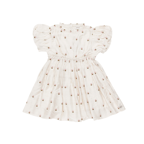 Donsje Clarize Dress Roses - Warm White