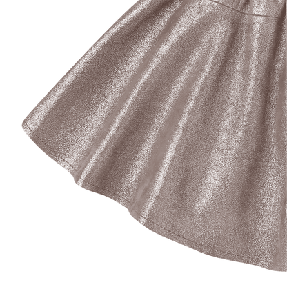 Donsje Giese Leather Shorts - Iron Grey Metallic