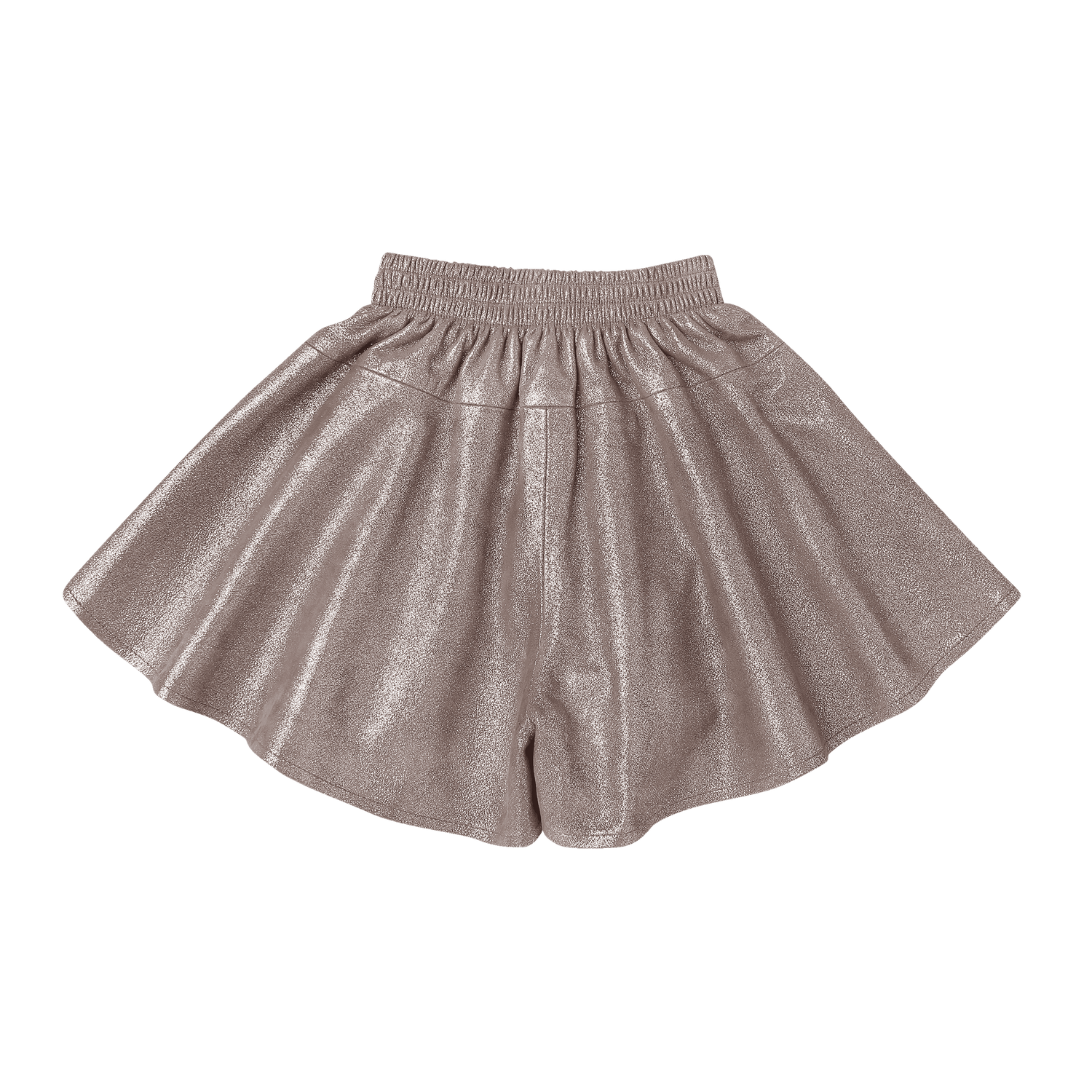 Donsje Giese Leather Shorts - Iron Grey Metallic