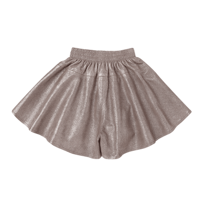 Donsje Giese Leather Shorts - Iron Grey Metallic