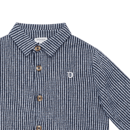 Donsje Chee Shirt - Navy Blue White Striped