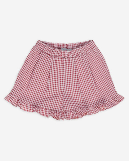Yell-Oh Frilled Bermuda - Seersucker Sangria