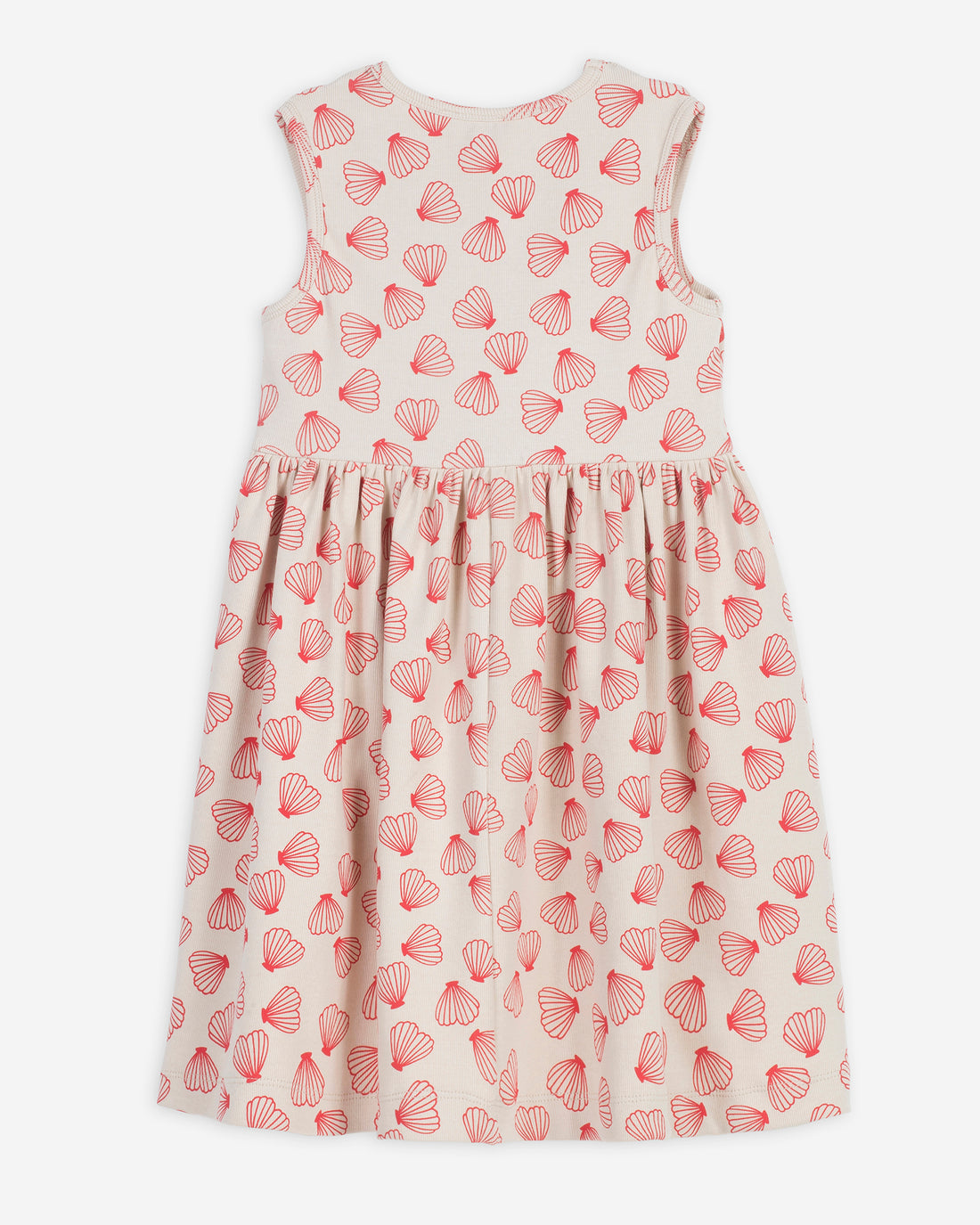 Yell-Oh Ribbed Dress Hearts Shells Allover