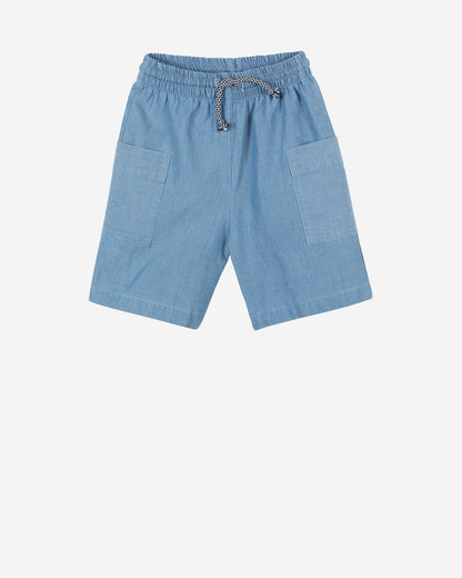 Yell-Oh Bermuda With Pockets - Chambray Denim