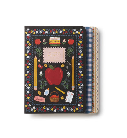 Rifle Paper Co. Assorted Set of 3 Schoolhouse Notebooks