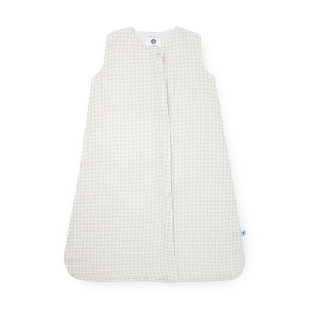 Little Unicorn Cotton Muslin Sleep Bag - Tan Gingham