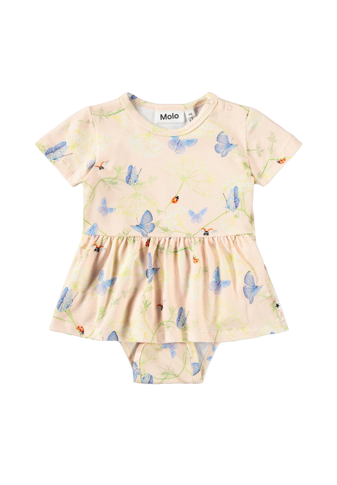 Molo Frannie Skirted Bodysuit - Butterflies Cloud
