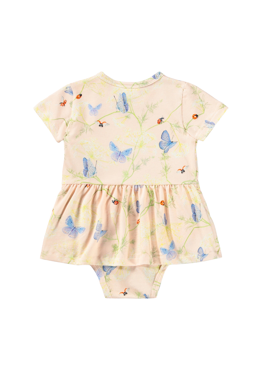 Molo Frannie Skirted Bodysuit - Butterflies Cloud