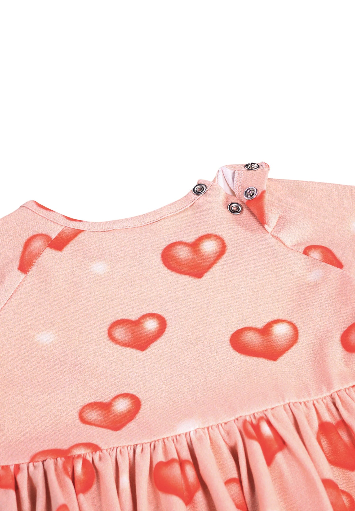 Molo Charmaine Long Sleeve Dress - Airbrush Hearts