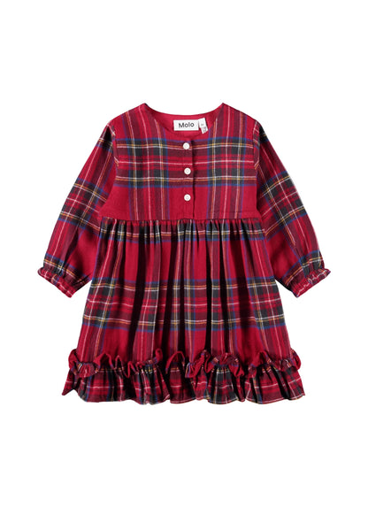 Molo Cele Long Sleeve Dress - Holiday Check