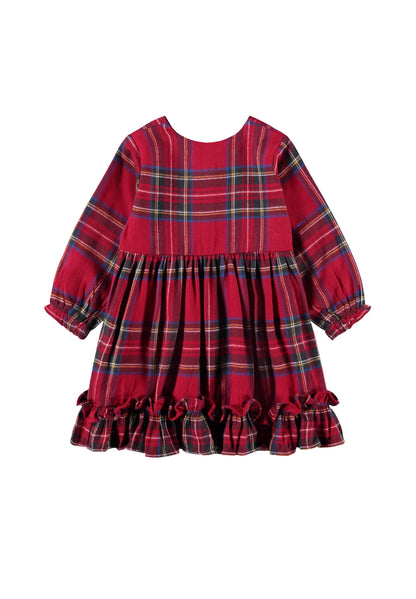 Molo Cele Long Sleeve Dress - Holiday Check