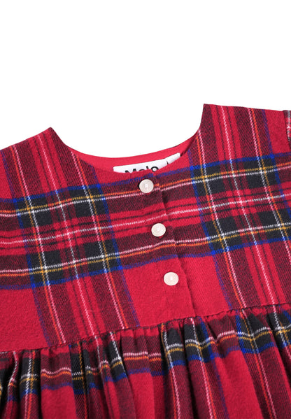Molo Cele Long Sleeve Dress - Holiday Check