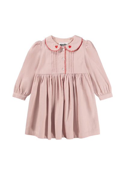 Molo Charlette Long Sleeve Dress - Petal Blush