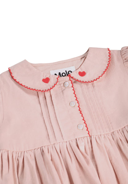 Molo Charlette Long Sleeve Dress - Petal Blush