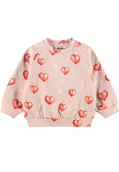Molo Disc Sweatshirt - Airbrush Hearts