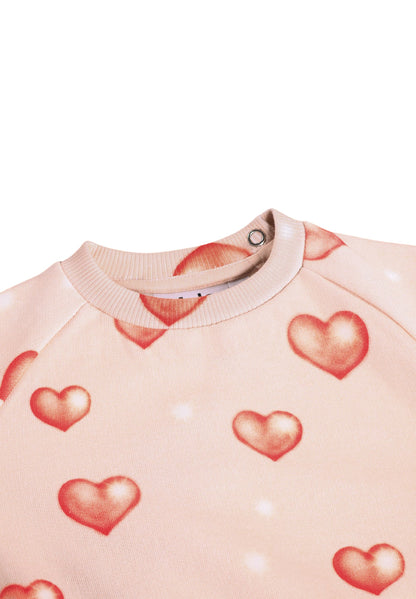 Molo Disc Sweatshirt - Airbrush Hearts