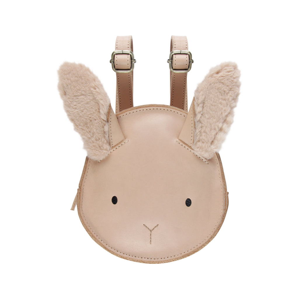 Donsje Kapi Exclusive Fluffy Bunny Backpack - Light Rust Leather