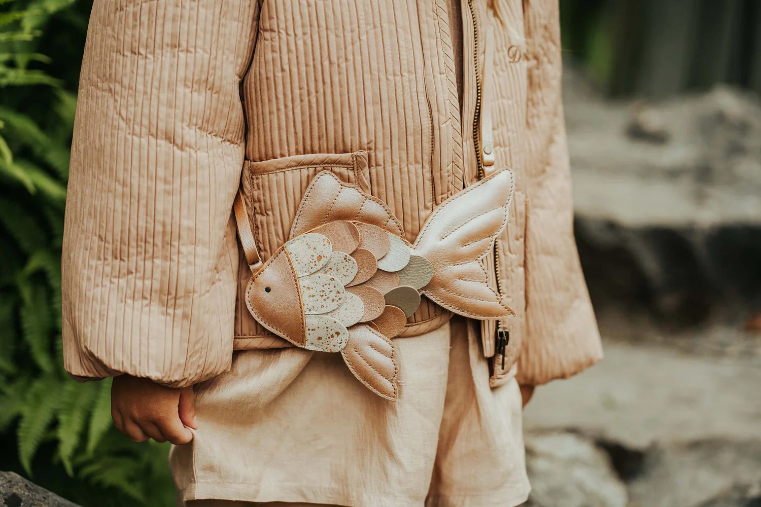 Donsje Thysa Purse Gold Fish - Clay Metallic Leather