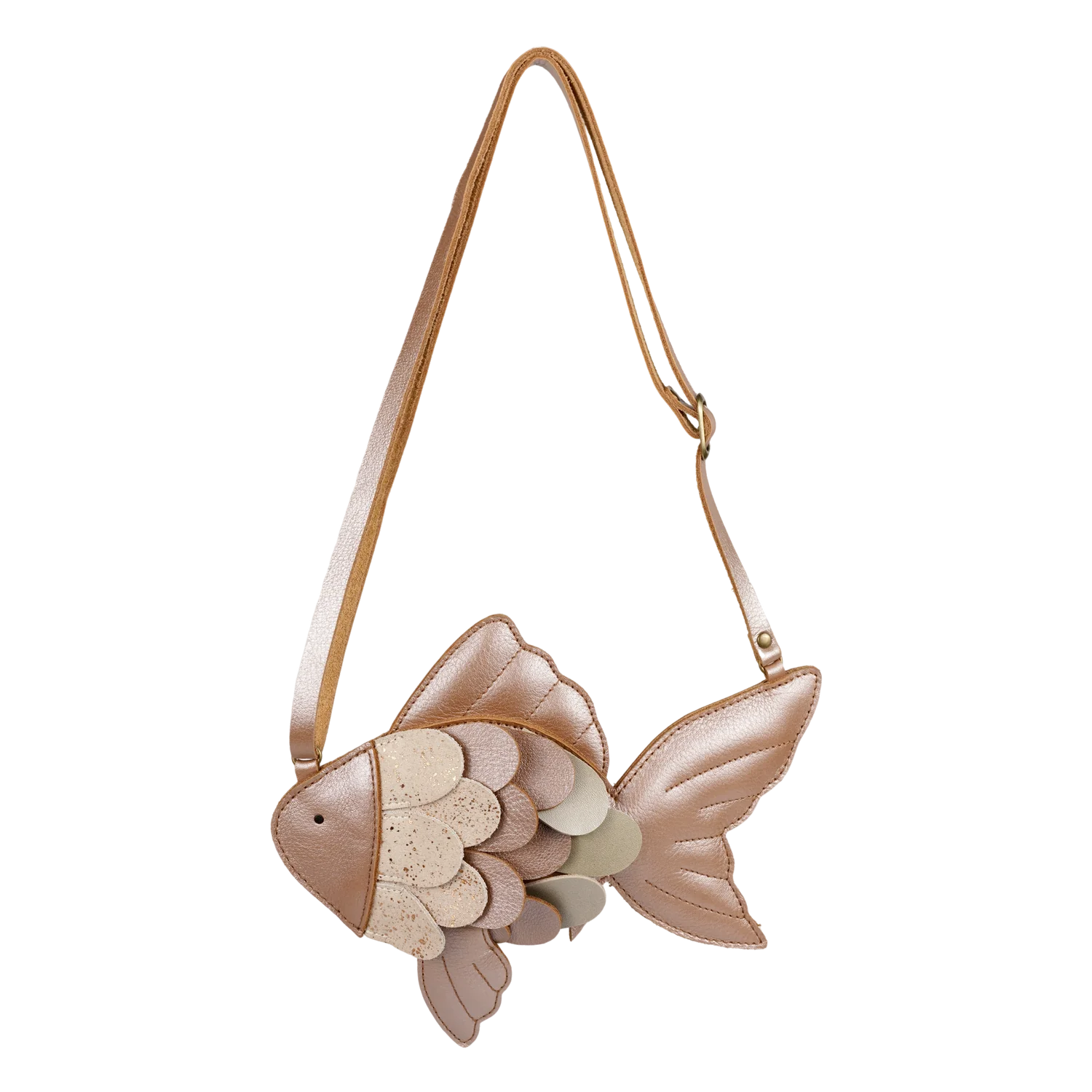 Donsje Thysa Purse Gold Fish - Clay Metallic Leather