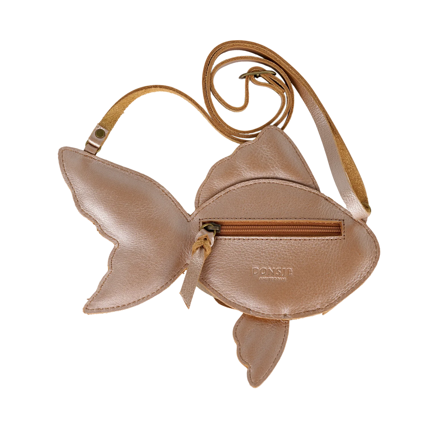 Donsje Thysa Purse Gold Fish - Clay Metallic Leather