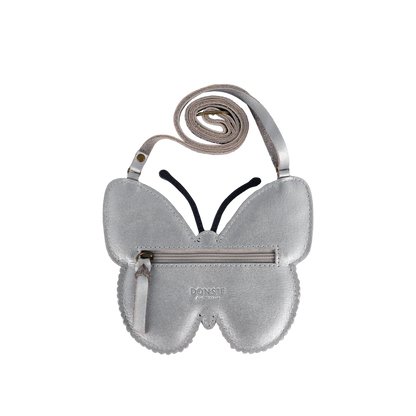 Donsje Alja Purse Vlinder - Silver Grey Metallic Leather