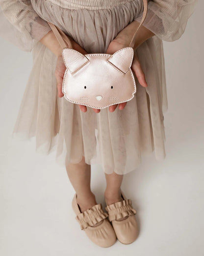 Donsje Blinc Purse Cat - Rose Metallic Leather