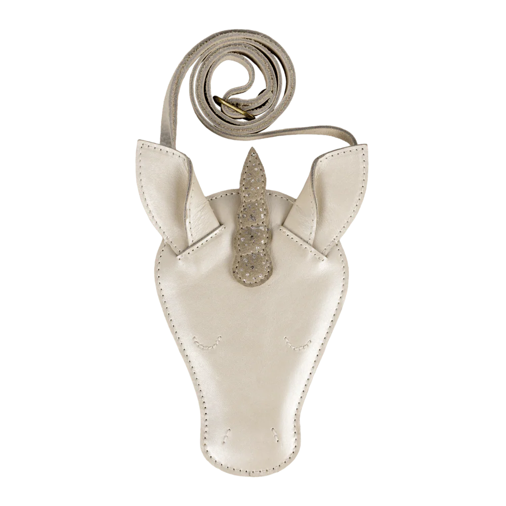 Donsje Blinc Purse Unicorn - Off White Metallic Leather