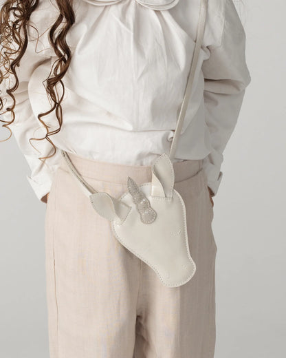 Donsje Blinc Purse Unicorn - Off White Metallic Leather