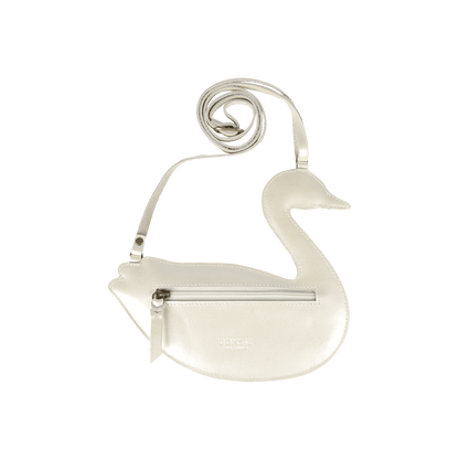 Donsje Chiem Purse | Swan - Off White Metallic Leather
