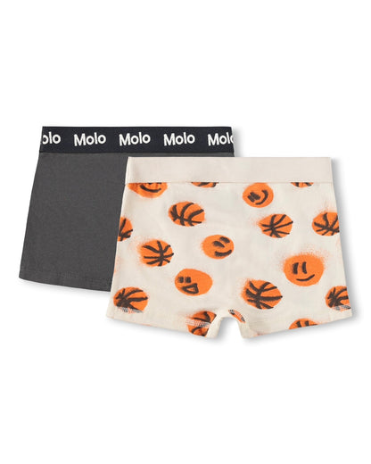 Molo Justin 2-Pack Underwear - Raven Basketballs