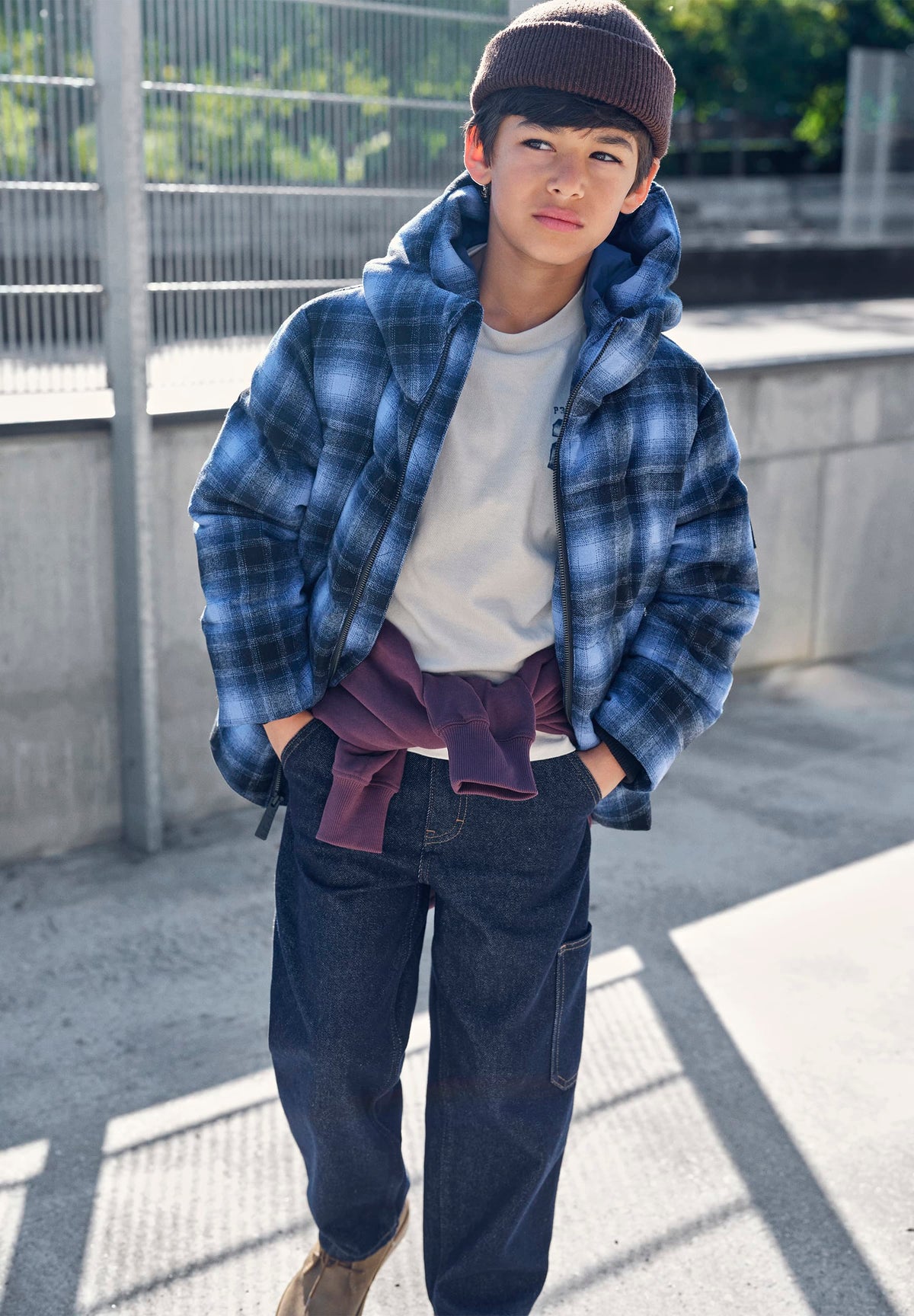 Molo Hilo Wool Jackets - Check Navy