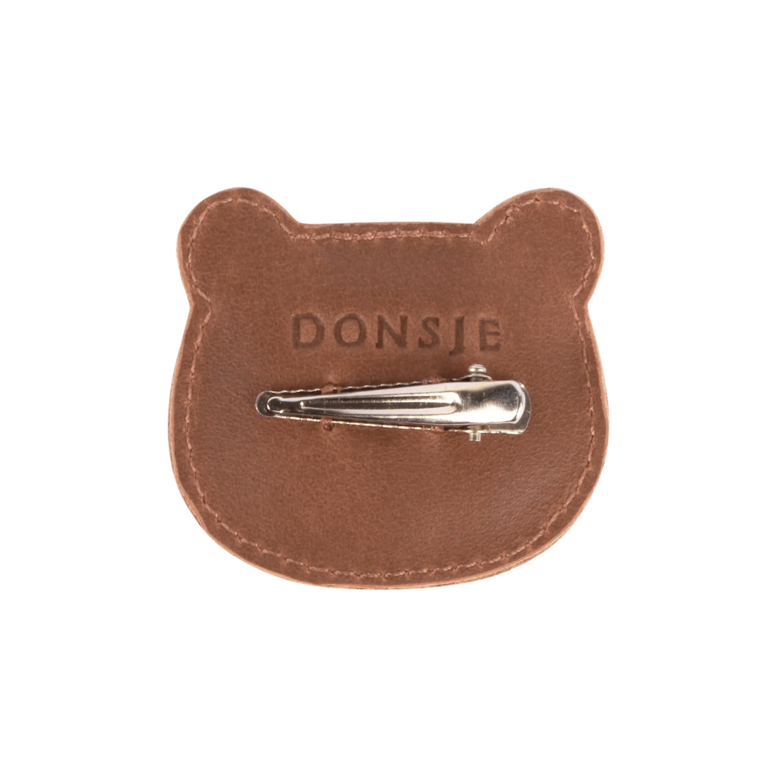 Donsje Josy Classic Hairclip Bear - Cognac Classic Leather