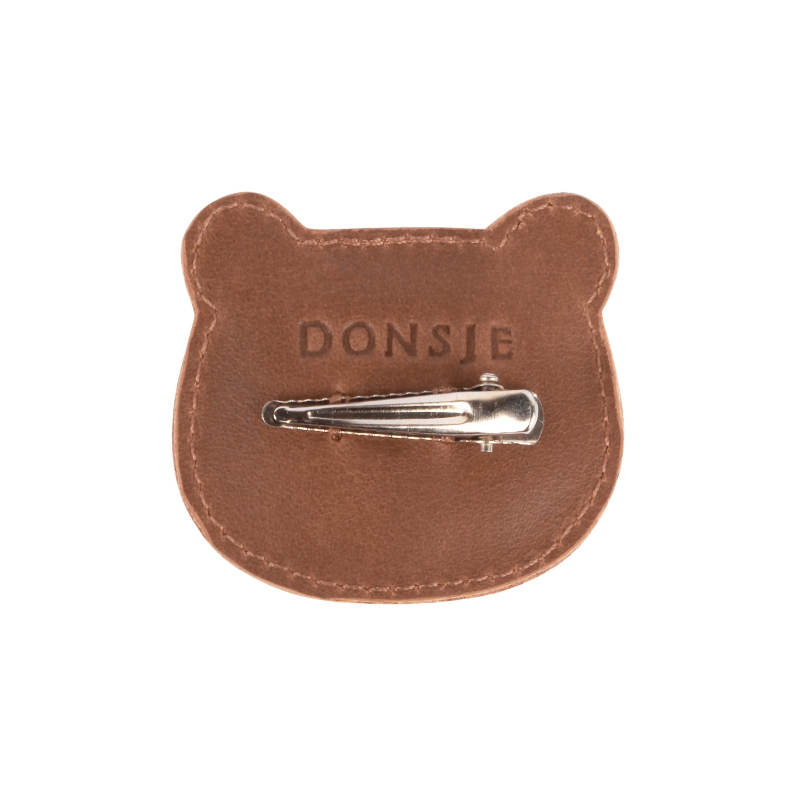Donsje Josy Classic Hairclip Bear - Cognac Classic Leather
