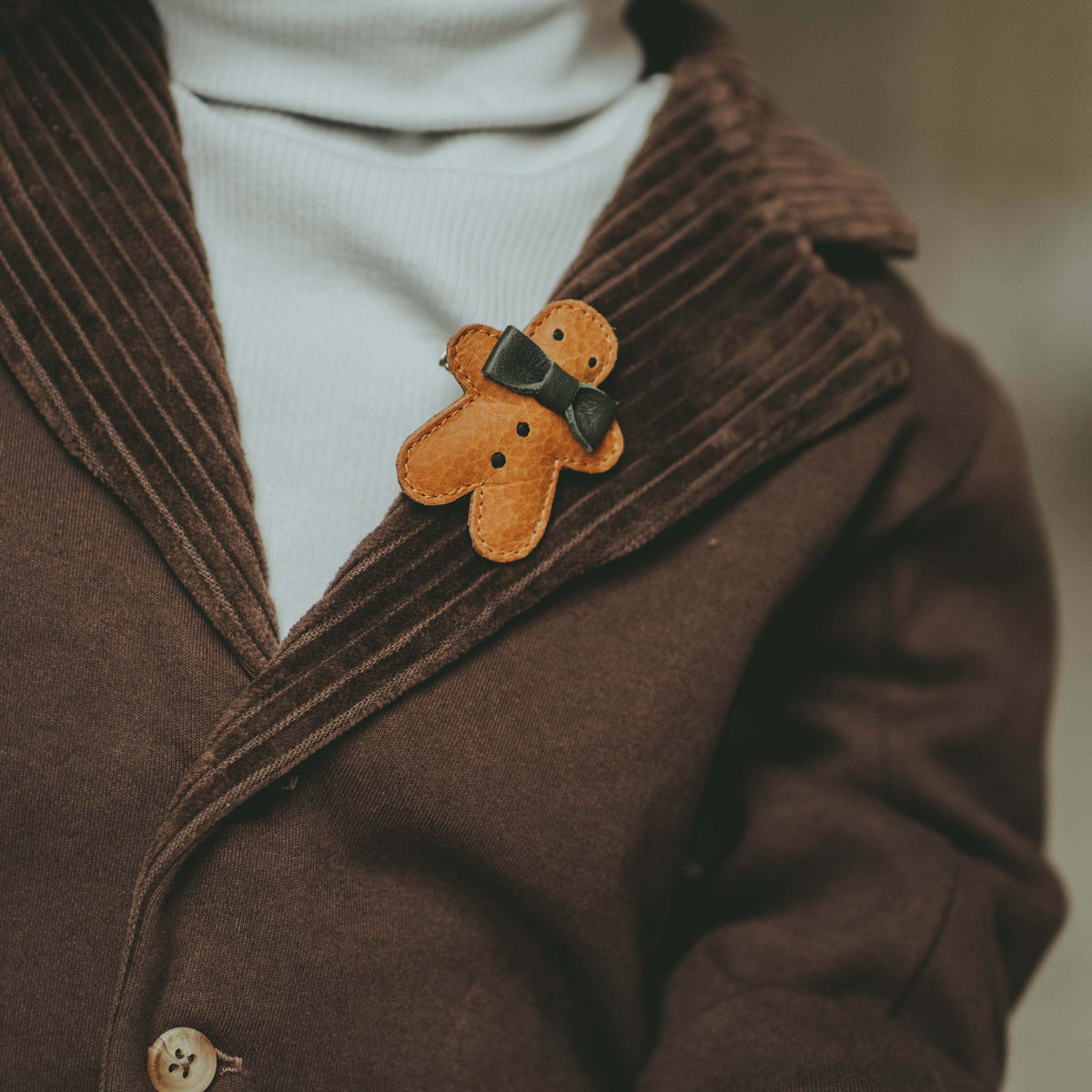 Donsje Wonda Hairclip | Gingerbread - Toast Grain Leather
