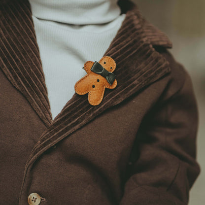 Donsje Wonda Hairclip | Gingerbread - Toast Grain Leather