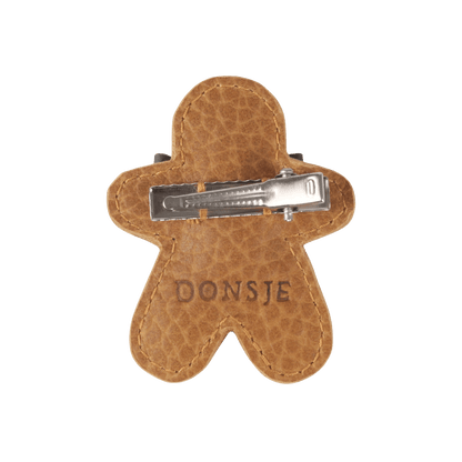 Donsje Wonda Hairclip | Gingerbread - Toast Grain Leather