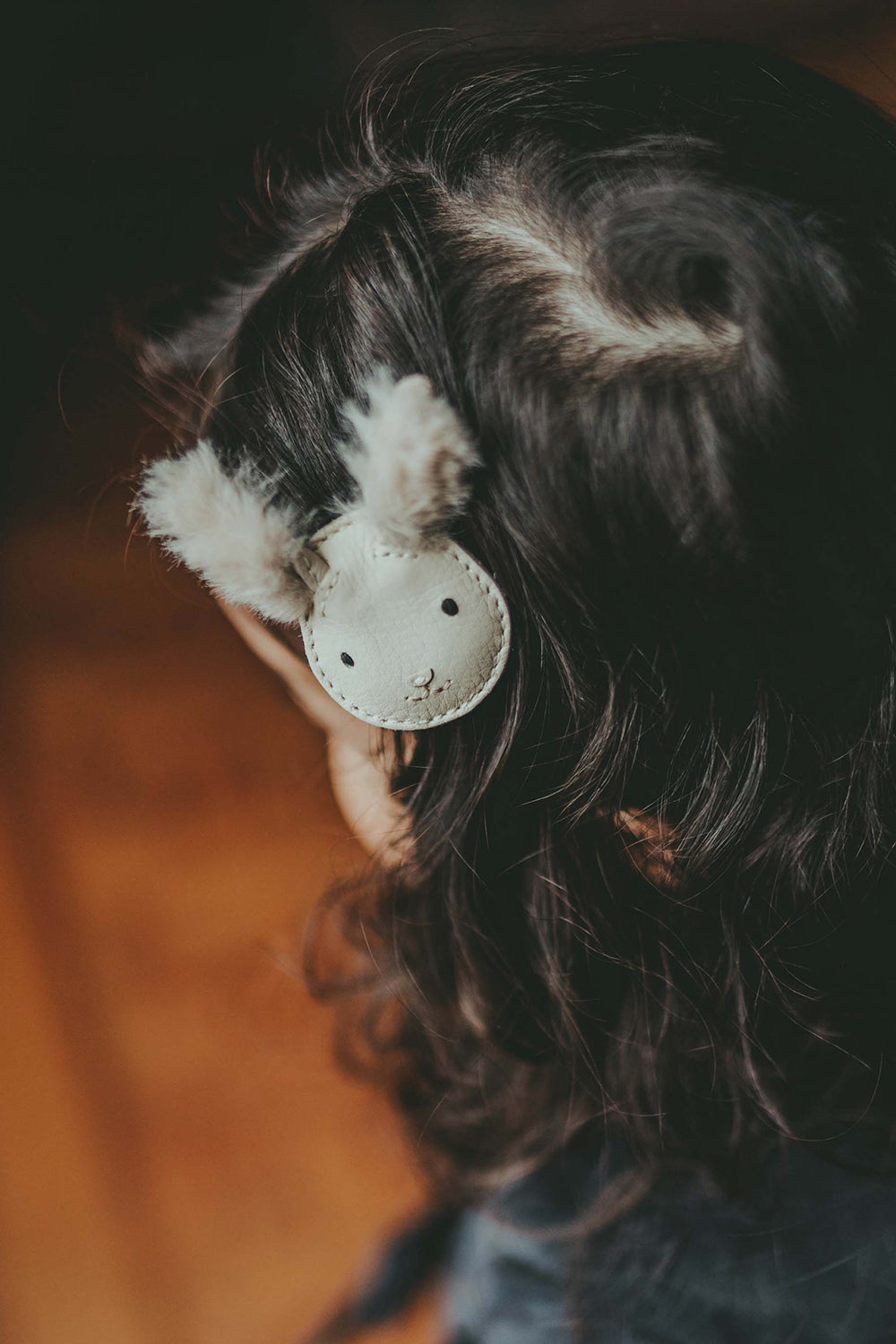 Donsje Josy Exclusive Hairclip |Rabbit - Cream Leather