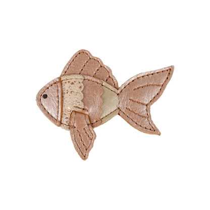 Donsje Gurt Hairclip Gold Fish - Clay Metallic Leather