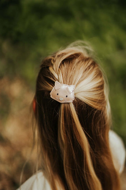 Donsje Blinc Hairclip Cat - Rose Metallic Leather
