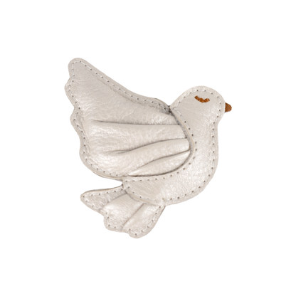 Donsje Filoe Clip Dove - Off White Metallic Leather