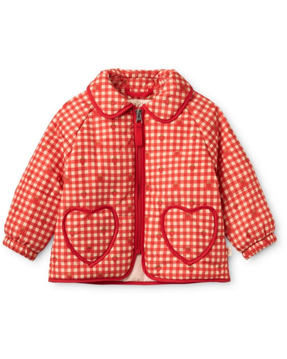 Flöss Molly Padded Jacket - Red Berry Gingham