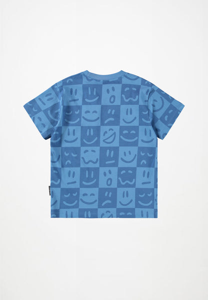 Molo Riley Short Sleeve Tee - Vibe Checks Blue